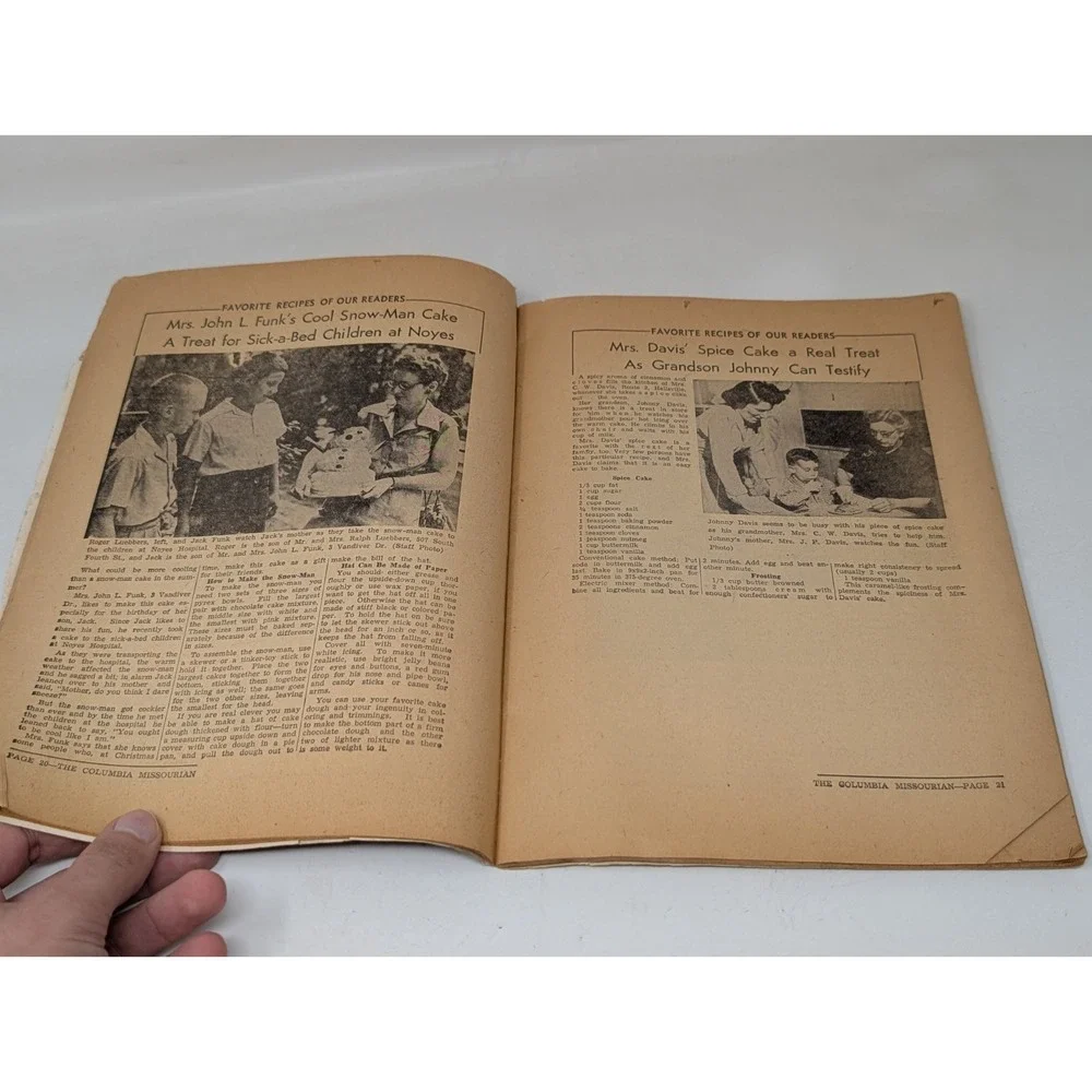 Vintage 1953 Columbia Missouri Recipe‎ Cook Book Desserts Pies House Wife 1950s
